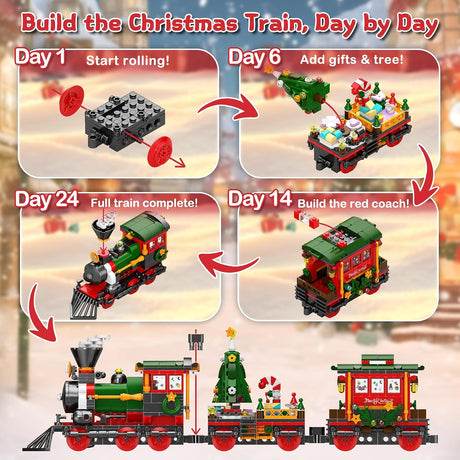 2026 Christmas Train Building Block Advent Calendar