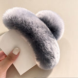 Rex Rabbit Fur Large Claw Clip