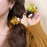 Pumpkin High-Stretch Knit Scrunchie