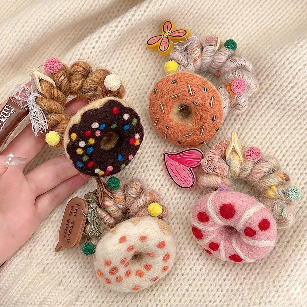 Donut Felt Stretch Scrunchie
