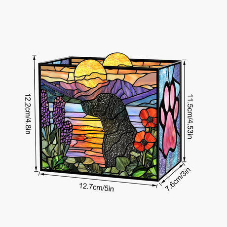 Embossed Stained Glass Puzzle Pen Holder