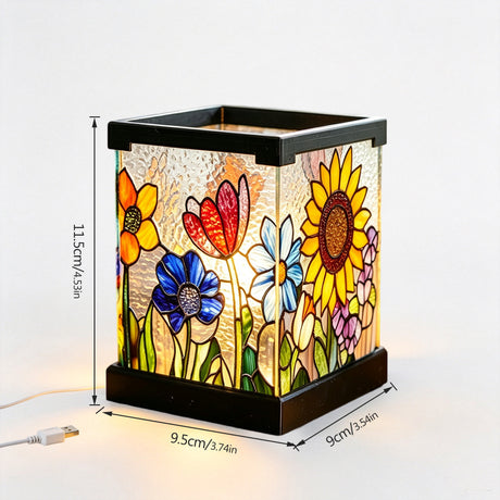 Tiffany-Style Stained Glass Puzzle Night Light – Short Version