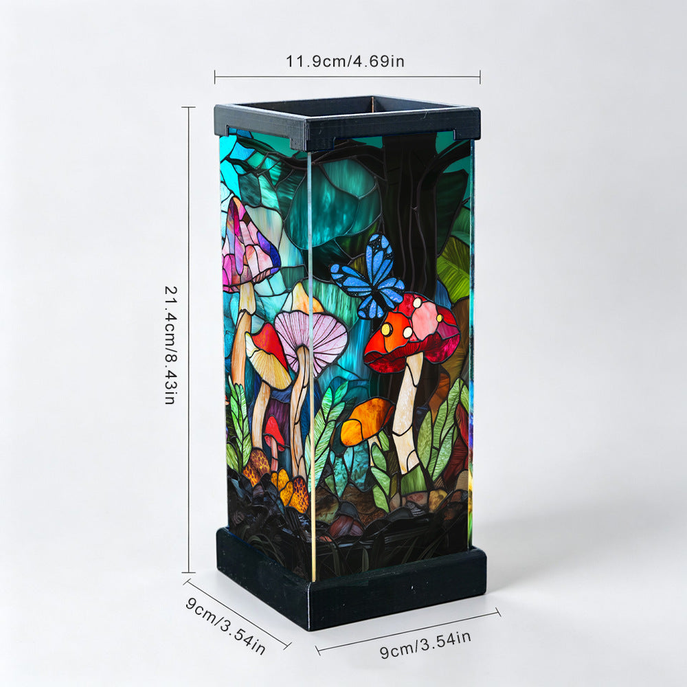 Tiffany-Style Stained Glass Puzzle Night Light