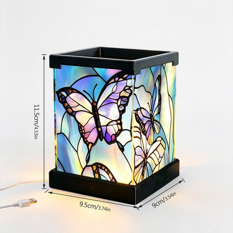 Tiffany-Style Stained Glass Puzzle Night Light – Short Version