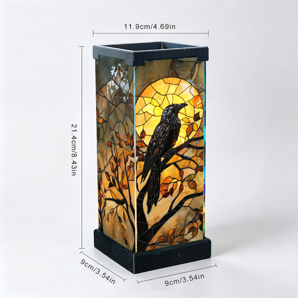 Tiffany-Style Stained Glass Puzzle Night Light