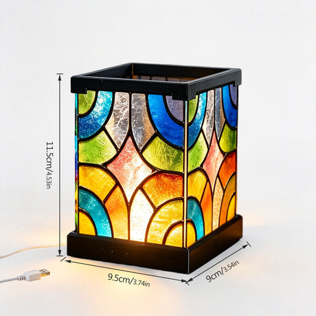 Tiffany-Style Stained Glass Puzzle Night Light – Short Version