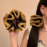 Yellow Knitted Scrunchie