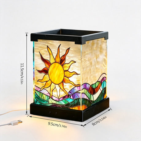 Tiffany-Style Stained Glass Puzzle Night Light – Short Version