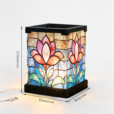 Tiffany-Style Stained Glass Puzzle Night Light – Short Version