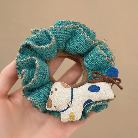 Handmade Crochet Autumn Farm Scrunchie
