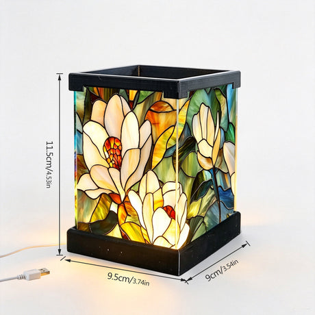 Tiffany-Style Stained Glass Puzzle Night Light – Short Version