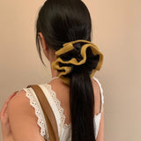 Yellow Knitted Scrunchie