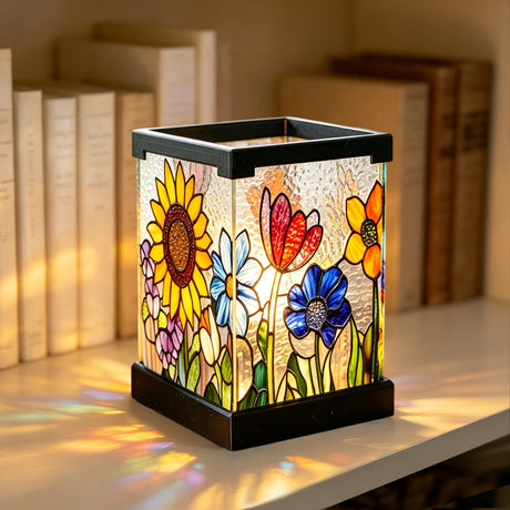 Tiffany-Style Stained Glass Puzzle Night Light – Short Version