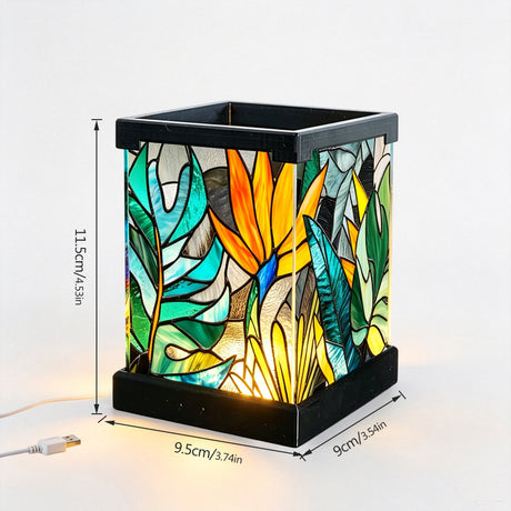 Tiffany-Style Stained Glass Puzzle Night Light – Short Version