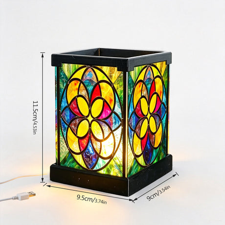 Tiffany-Style Stained Glass Puzzle Night Light – Short Version