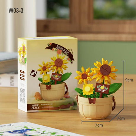 Rose Basket  Building Block Set