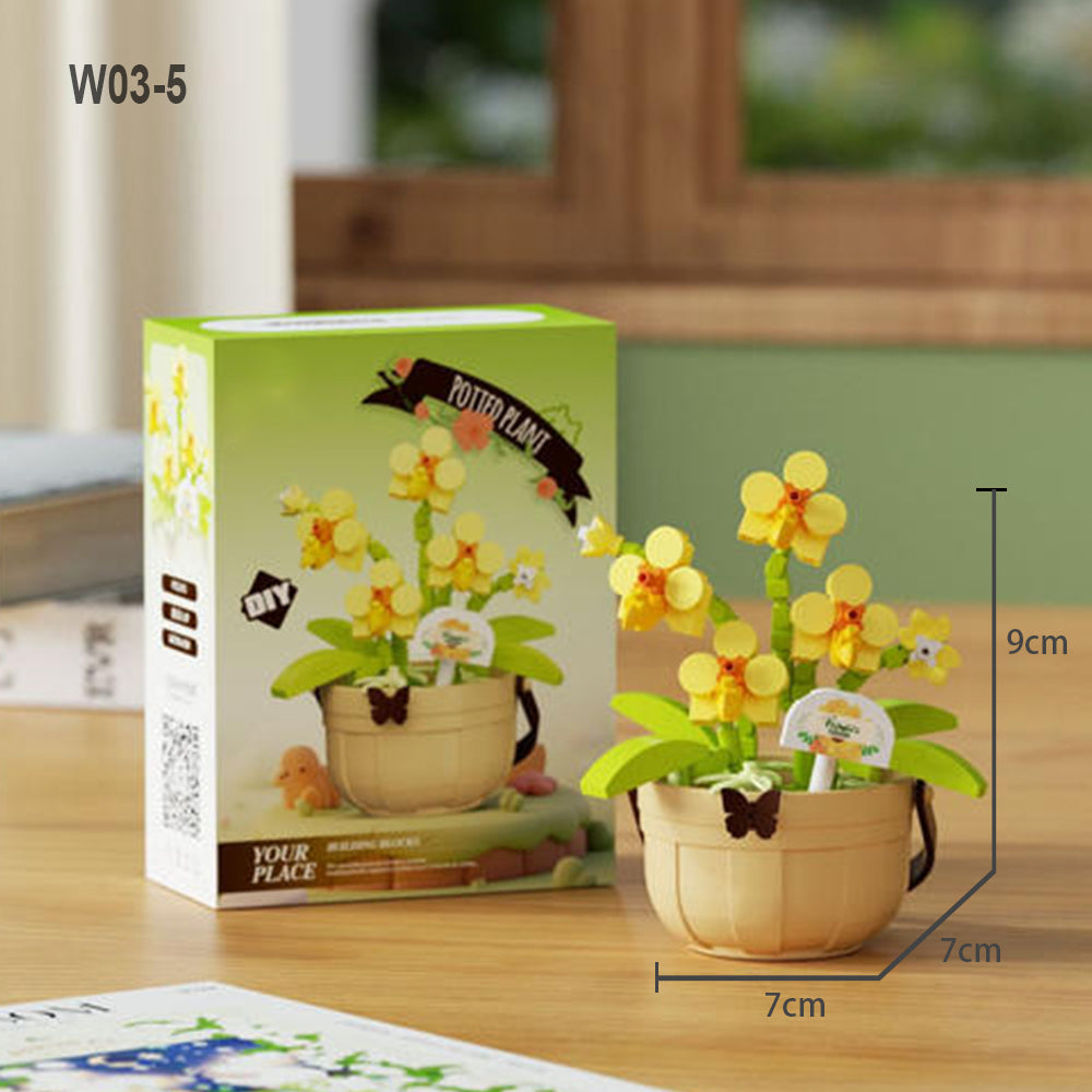 Rose Basket  Building Block Set