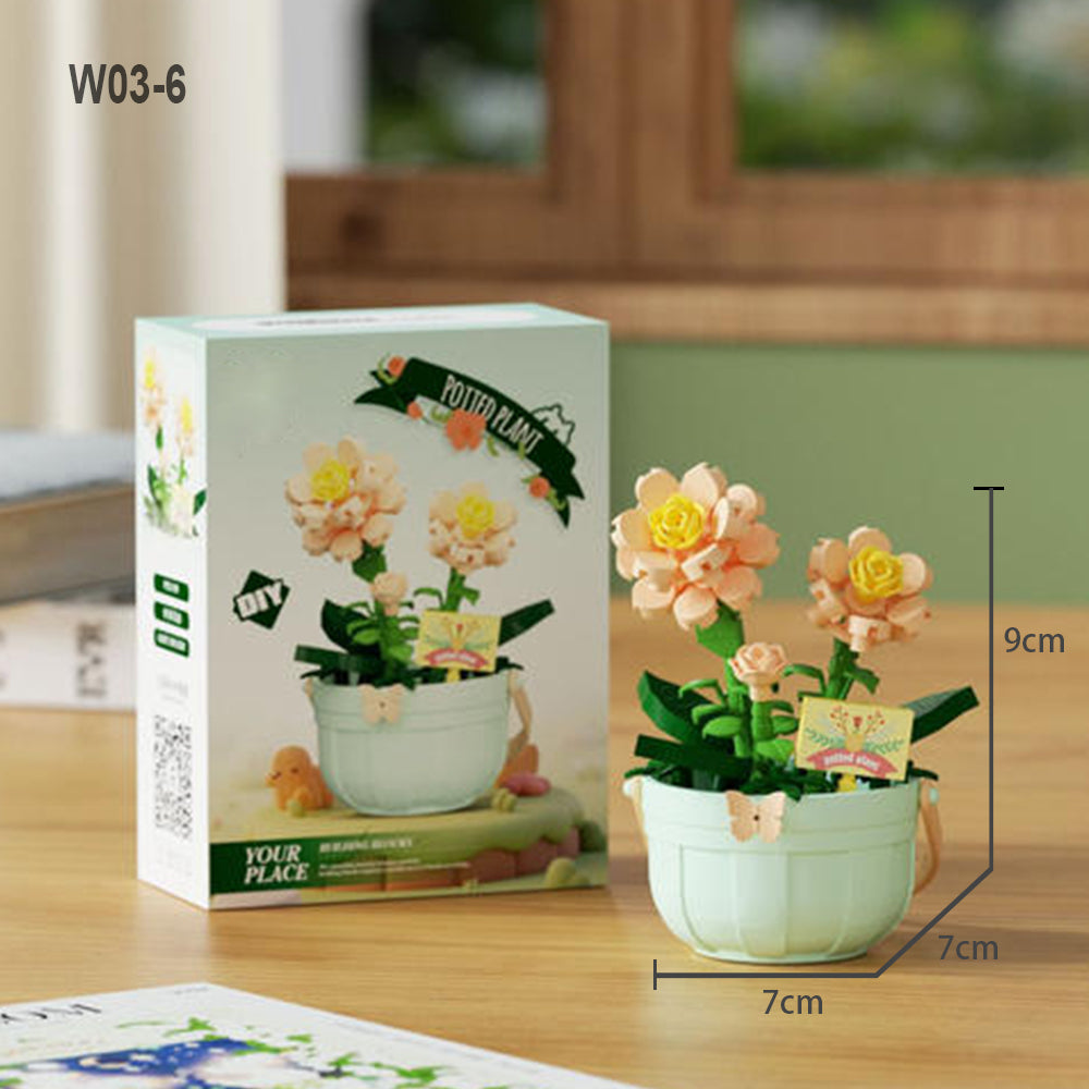 Rose Basket  Building Block Set