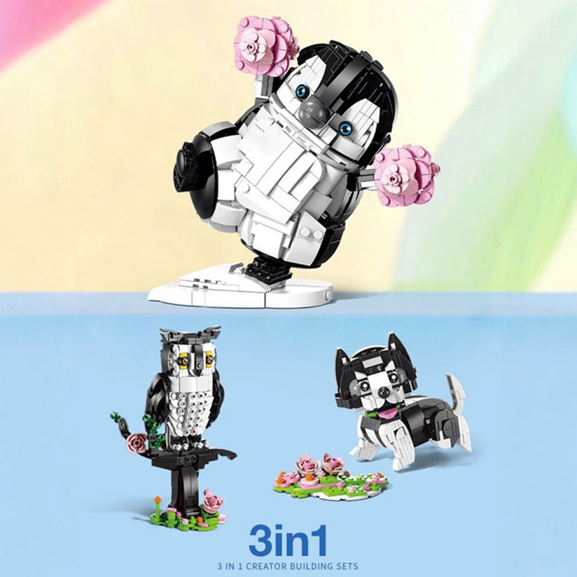 3-in-1 Elephant  Building Block Set