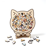 Cartoon Cat Wooden Educational Puzzle