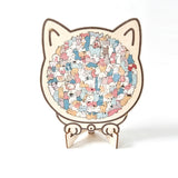 Cartoon Cat Wooden Educational Puzzle