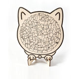 Cartoon Cat Wooden Educational Puzzle