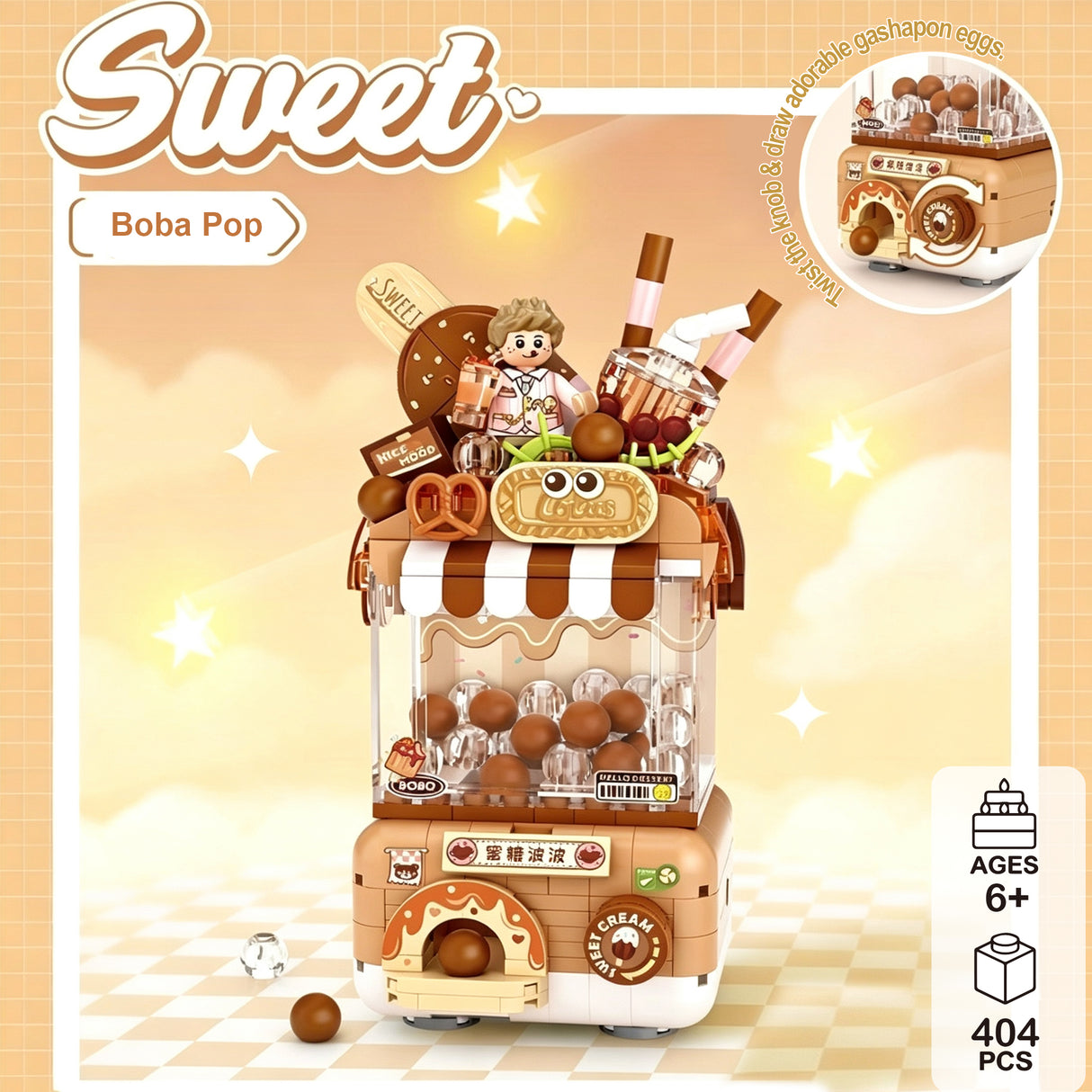 Dopamine Mini Gacha Machine Building Block Set