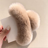 Rex Rabbit Fur Large Claw Clip