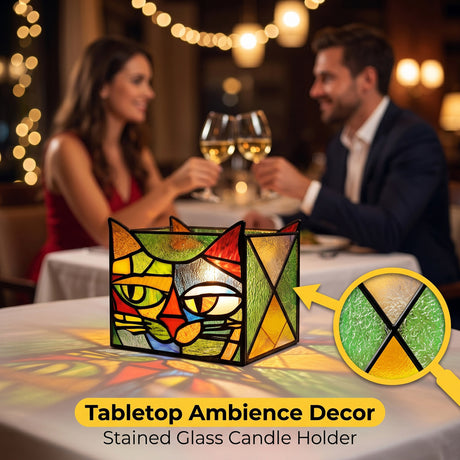 Embossed Stained Glass Puzzle Pen Holder