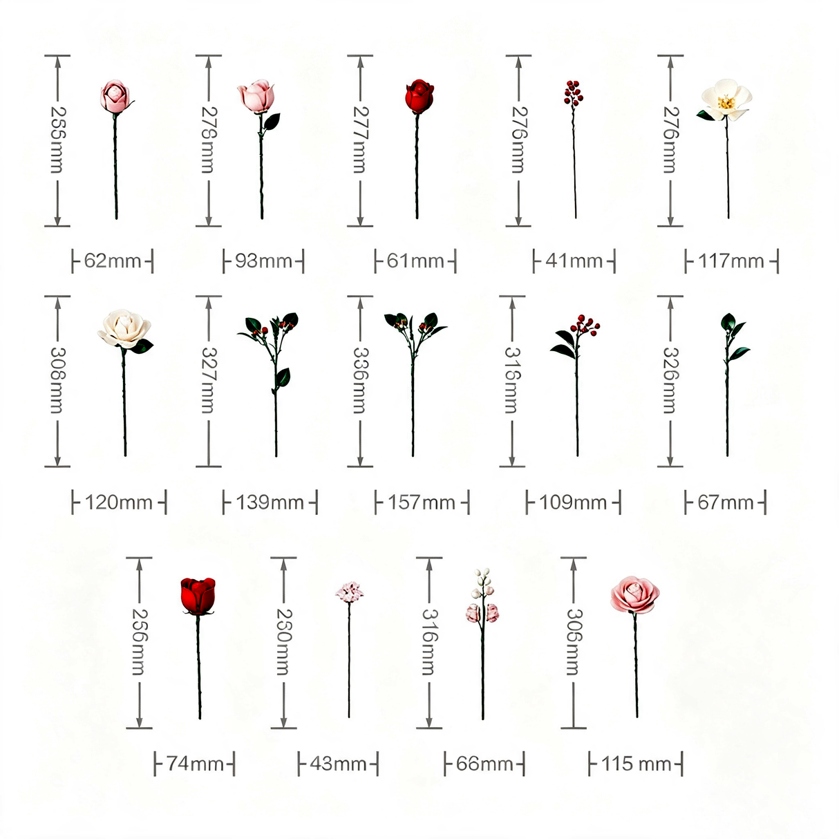 Moonlit Rose Building Bouquet Set