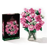 Pink Rose Building Bouquet Set