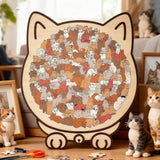 Cartoon Cat Wooden Educational Puzzle