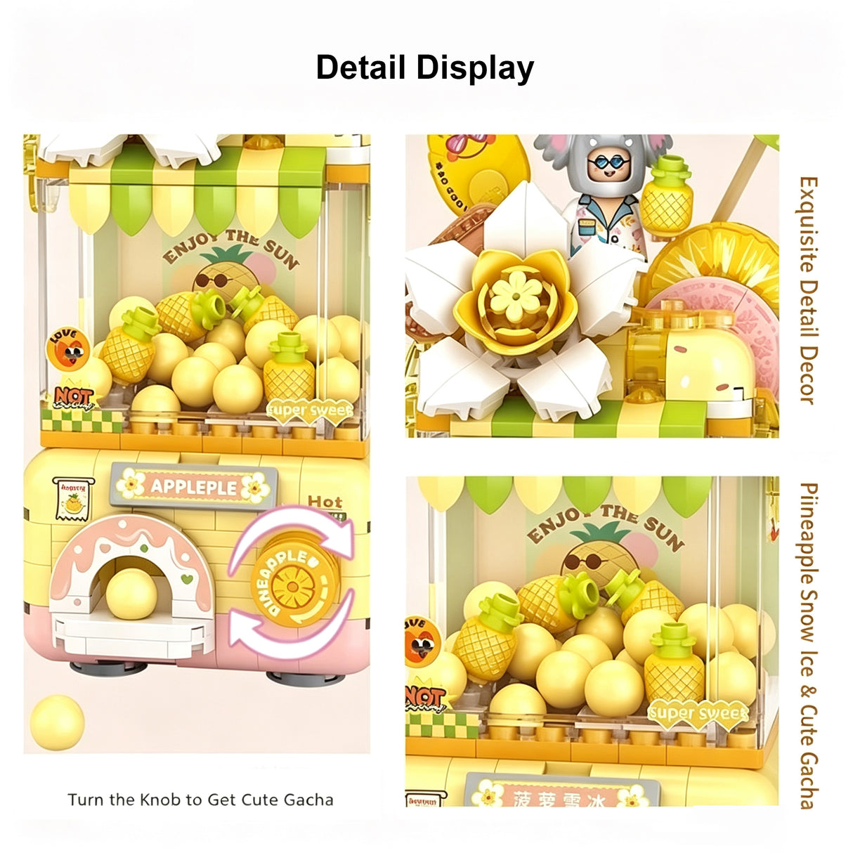 Dopamine Mini Gacha Machine Building Block Set