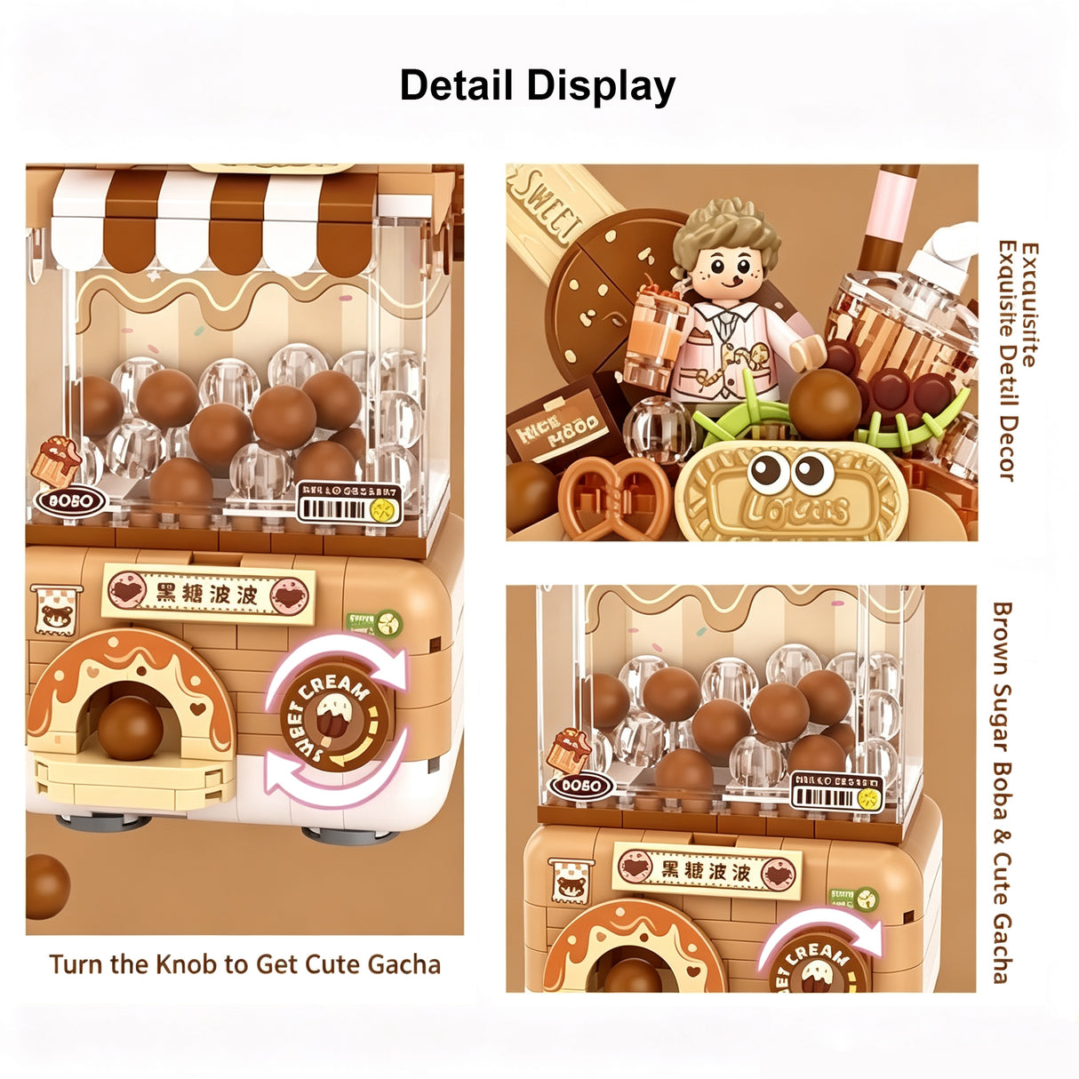 Dopamine Mini Gacha Machine Building Block Set